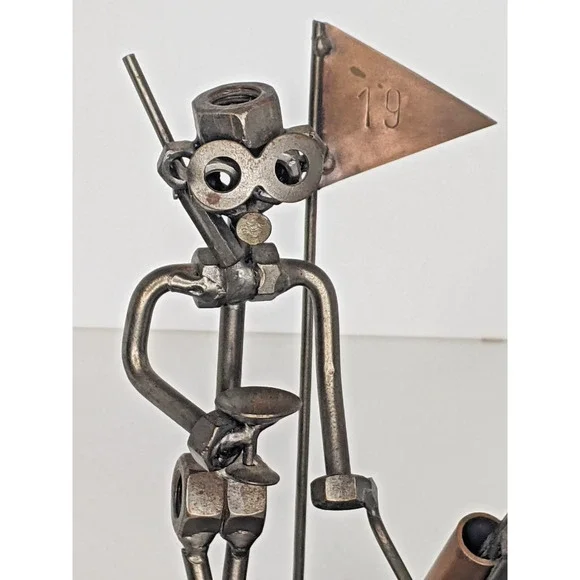 Hinz & Kunst Das Original Metal Art Sculpture Golf 19th Hole Martini Nuts Bolts